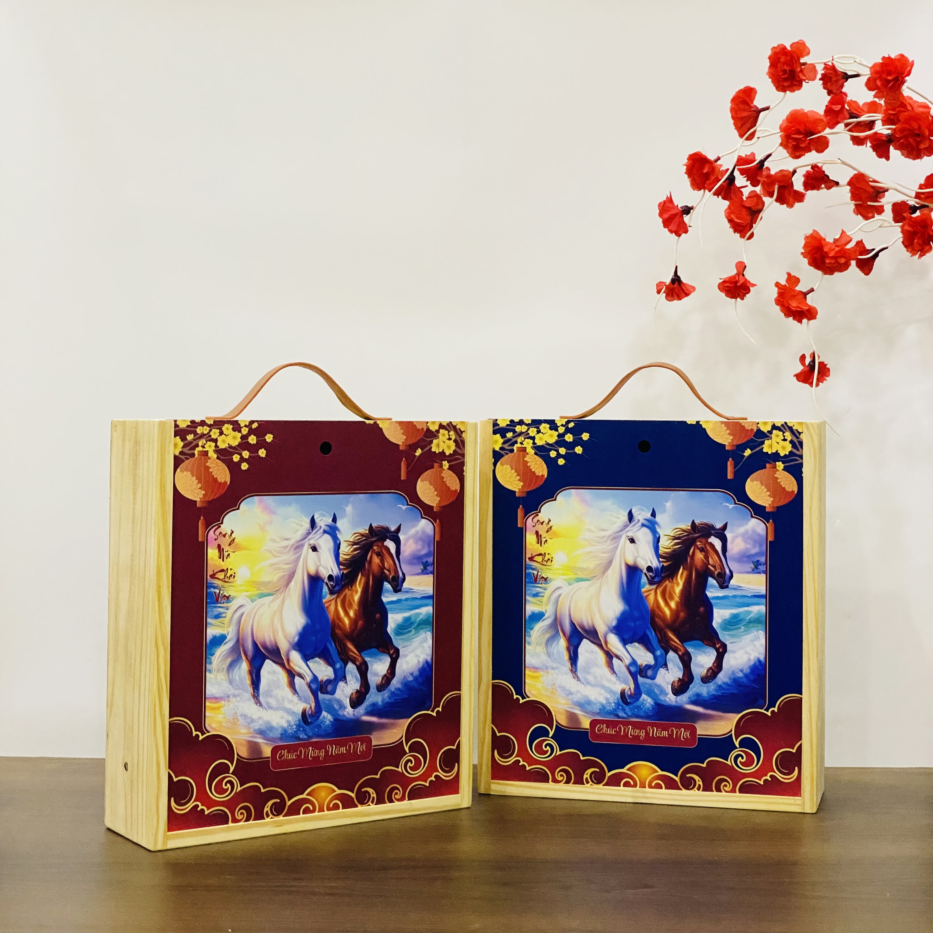 hộp gỗ quà tết 2026 in UV