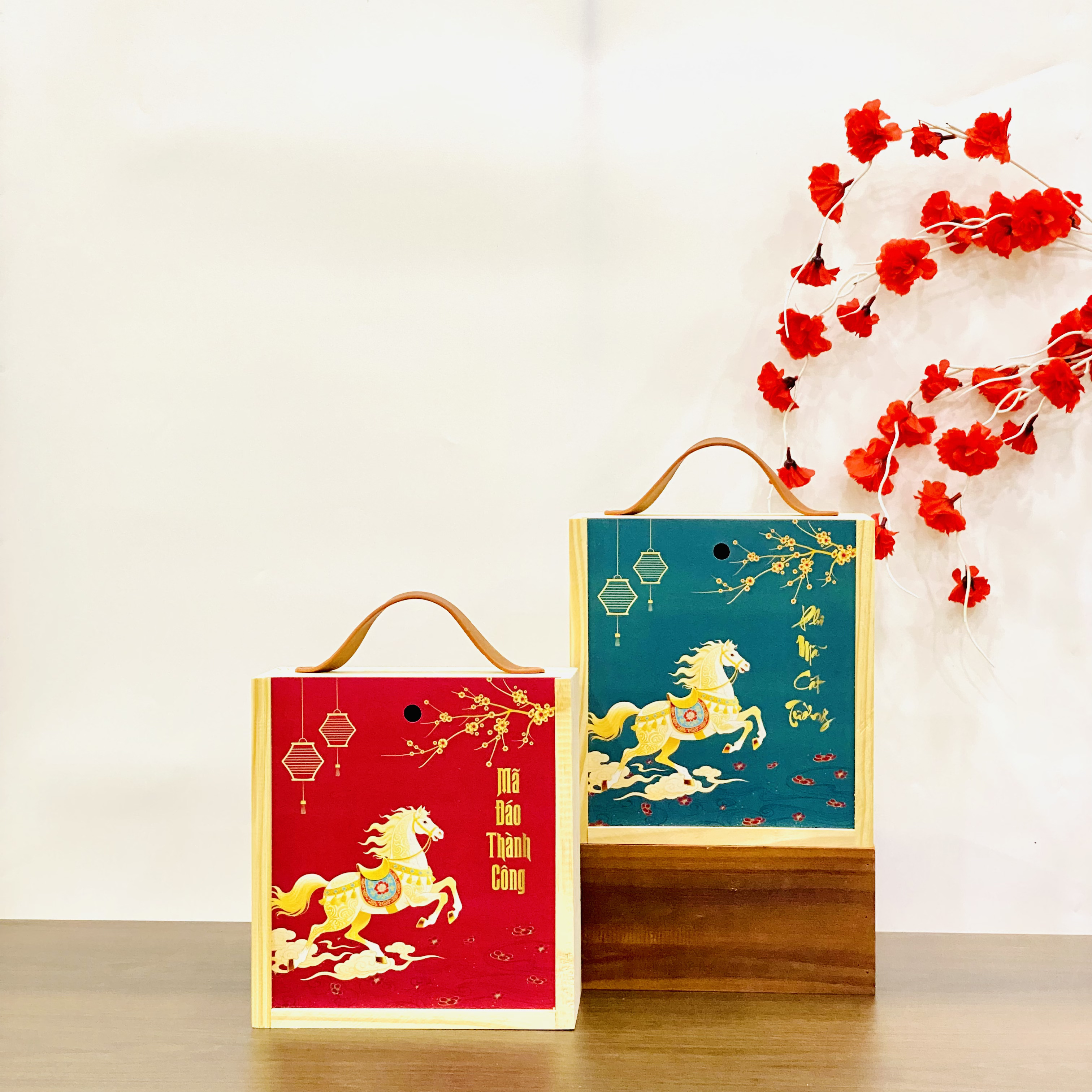 hộp gỗ thông đựng quà tết 2026