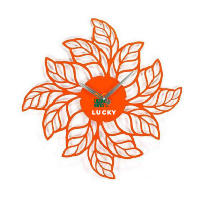 Đồng hồ gỗ Lucky chiếc lá treo tường trang trí văn phòng