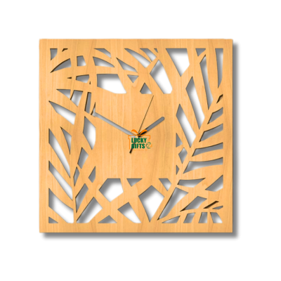 Đồng hồ gỗ Lucky ĐH07 thanh lịch treo tường trang trí văn phòng, tặng quà