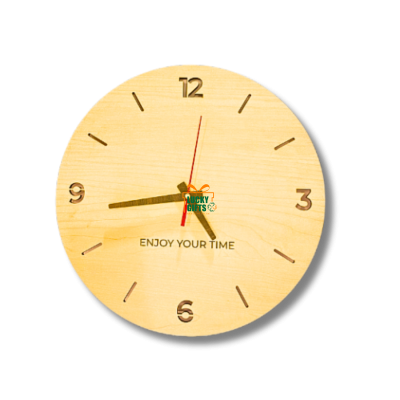 Đồng hồ gỗ tròn treo tường trang trí văn phòng, quán cafe