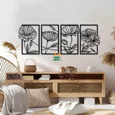 Combo 4 tranh gỗ Lucky