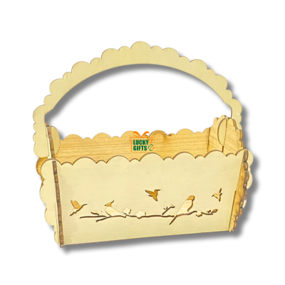 Giỏ gỗ đựng trái cây, cắm hoa làm quà tặng Lucky GH02