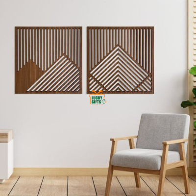 Bộ 2 Tranh gỗ Decor Lucky- T06