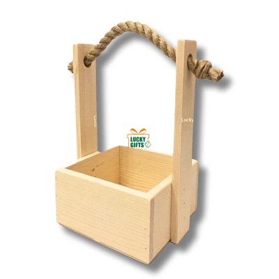 Giỏ gỗ đựng trái cây, cắm hoa làm quà tặng Lucky GH10