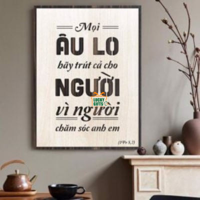 Tranh gỗ decor trút mọi Âu lo