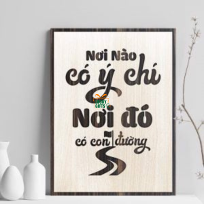 Tranh gỗ decor Ý chí