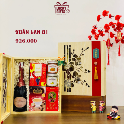 Hộp quà tết cao cấp cho Doanh nghiệp VIP- Xuân Lan 01