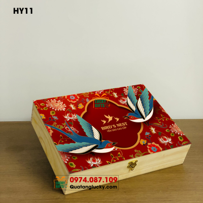 Hộp Đựng yến in UV tết đến xuân về