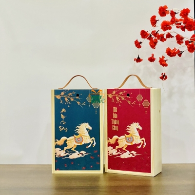 Hộp đựng rượu Tết 2026 – Quà tặng sang trọng tôn vinh đẳng cấp doanh nghiệp