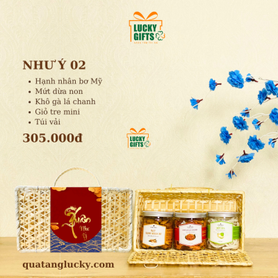 Giỏ tre quà tết độc đáo - Như ý 02