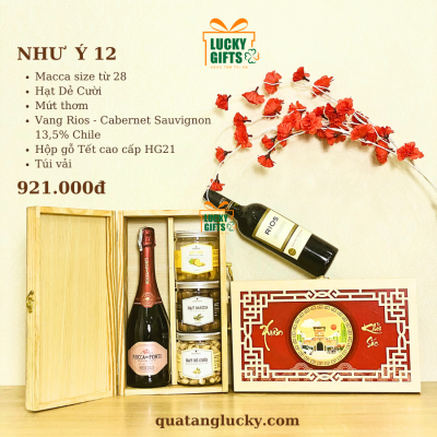 Quà tết hộp gỗ sang trọng -Như ý 12