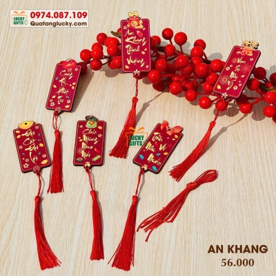 Combo phụ kiện sticker trang trí in UV - An Khang (6 tag treo có tua rua)