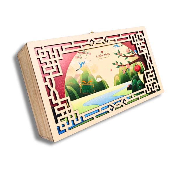 Hộp gỗ phối cover non nước