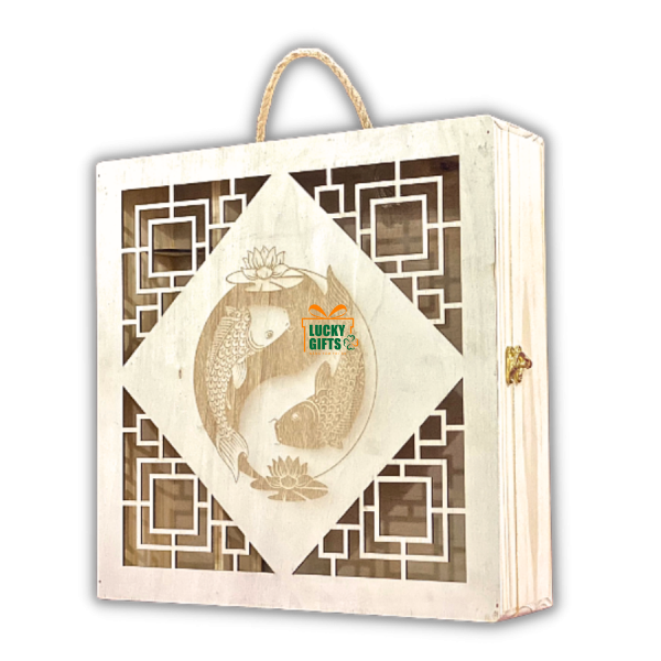Hộp gỗ Song Ngư Đại Cát
