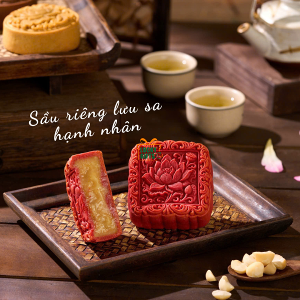 Bánh trung thu Sầu riêng lưu sa hạnh nhân