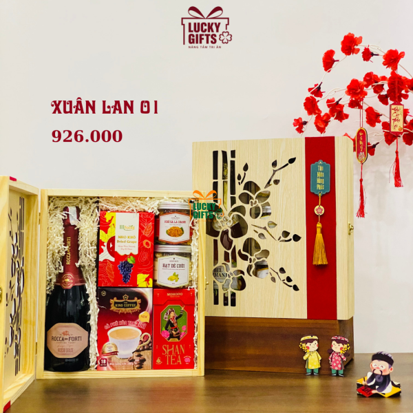Hộp quà tết cao cấp cho Doanh nghiệp  VIP- Xuân Lan 01