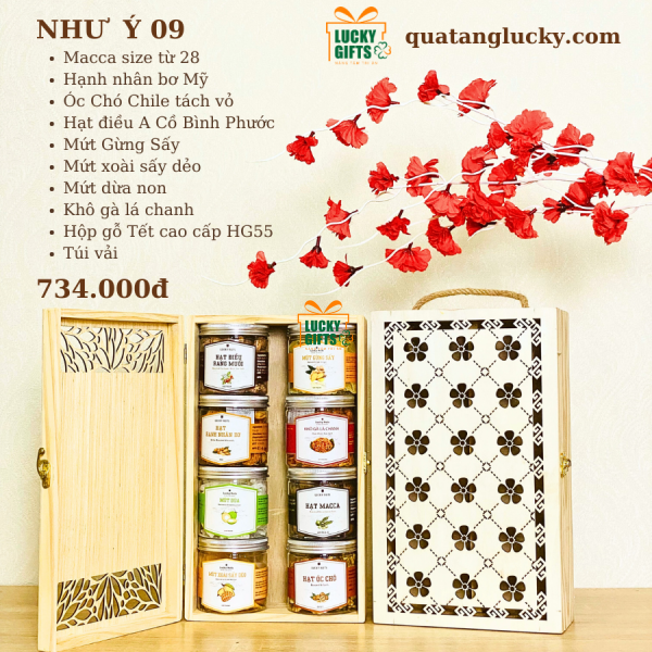 Hộp Quà tết hoa mai -Như ý 09